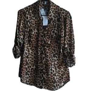 Animal print blouse